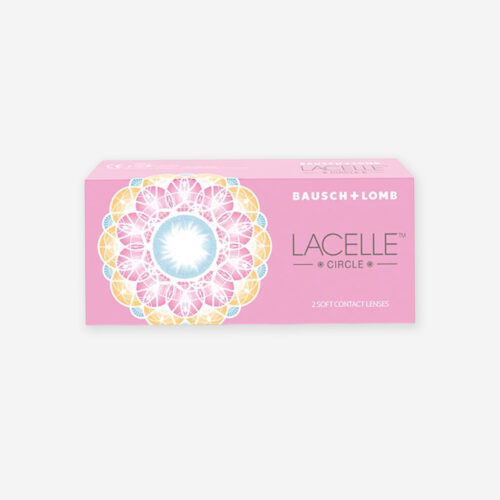 Zero Power Monthly Disposbale Color Contact Lens Lacelle Circle By Baush and Lomb - 2 Lens Per Box