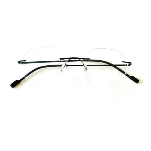 Black Rimless Eyeglasses for Men and Women