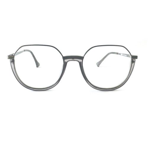 Gray Hexagon Eyeglasses for Men and Women