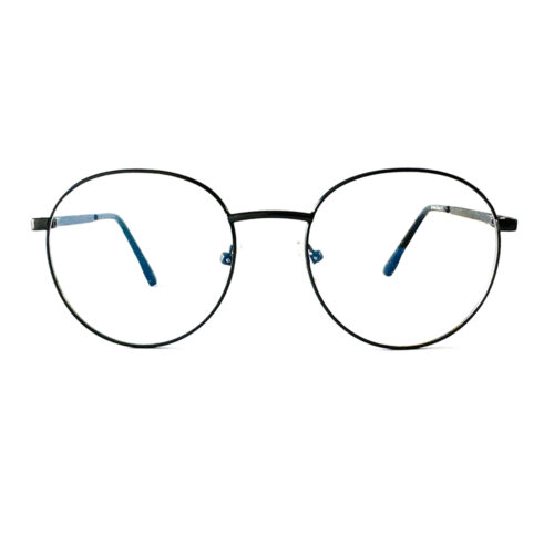 Gun Metal Round Eyeglasses for Men and Women
