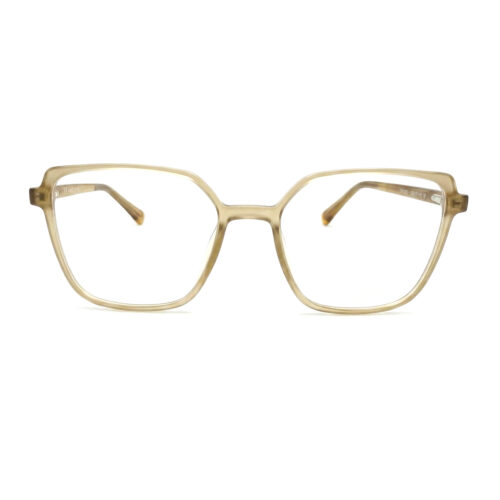 Beige Geometric Eyeglasses for Men and Women